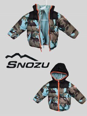 SNOZU Camoflauge Puffer Hooded Winter Fleece Lining Snow Coat Jacket Boys 2T
